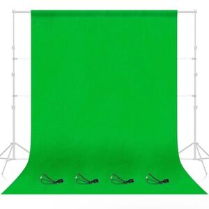 EMART Green Screen Backdrop, 6 x 9 FT with 4 Backdrop Clips